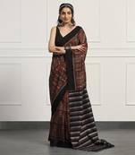Multicolor  cotton handloom ikat saree