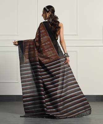 Multicolor  cotton handloom ikat saree 3