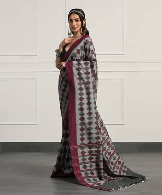 Multicolor  cotton handloom ikat saree 2