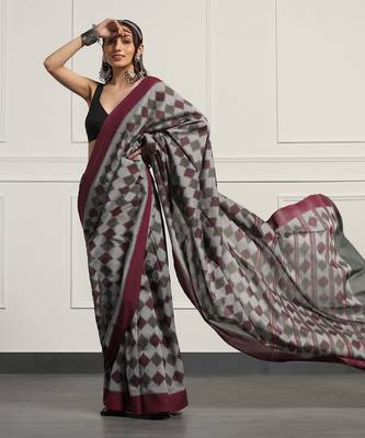 Multicolor  cotton handloom ikat saree 4