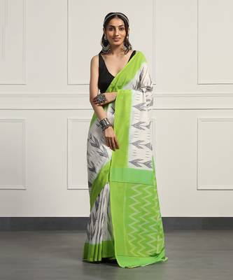 Multicolor  cotton handloom ikat saree 1