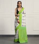 Multicolor  cotton handloom ikat saree