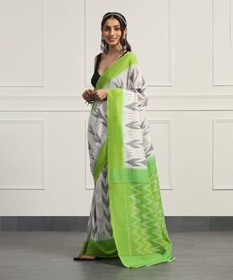 Multicolor  cotton handloom ikat saree 2