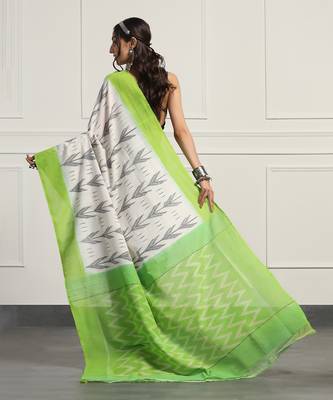 Multicolor  cotton handloom ikat saree 4