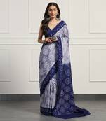 Multicolor  cotton handloom ikat saree