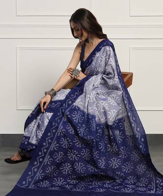 Multicolor  cotton handloom ikat saree 3