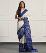 Multicolor  cotton handloom ikat saree