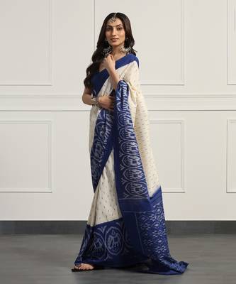 Multicolor  cotton handloom ikat saree 2
