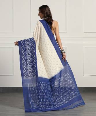 Multicolor  cotton handloom ikat saree 3