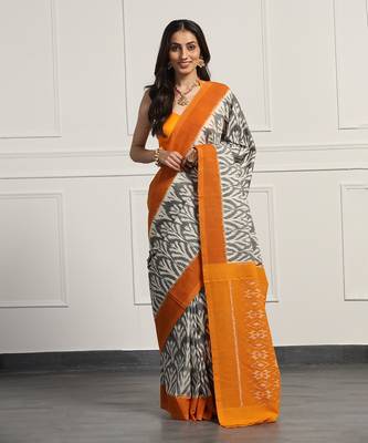 Multicolor  cotton handloom ikat saree 1