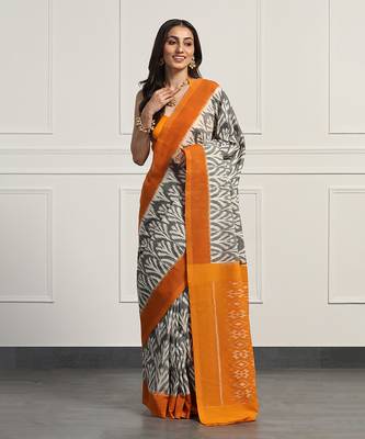 Multicolor  cotton handloom ikat saree 2