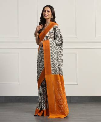 Multicolor  cotton handloom ikat saree 4