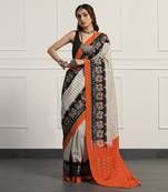 Multicolor  cotton handloom ikat saree