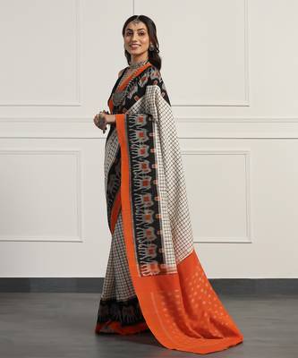 Multicolor  cotton handloom ikat saree 2
