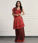 Multicolor  cotton handloom ikat saree