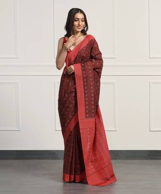 Multicolor  cotton handloom ikat saree 2