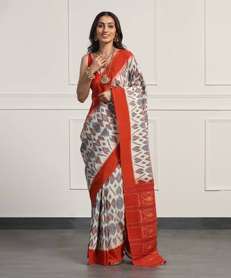 Multicolor  cotton handloom ikat saree 1