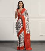 Multicolor  cotton handloom ikat saree