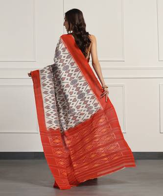 Multicolor  cotton handloom ikat saree 5