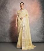 Yellow Soft Mulberry Silk Zari Weaving Saree Festive Wear