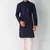 Navy blue colour ethnic trending sequins work cotton fabric kurta for men