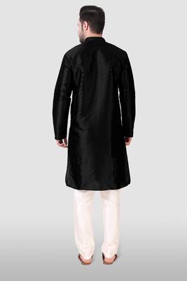Ethnic black art silk kurta payjama set for ethnic festive traditional looks 2