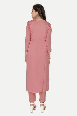Pure festive looks pink colour ethnic kurti with designer foil printed traditional looks 2