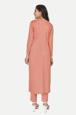 Pure festive looks orange colour ethnic kurti with designer foil printed traditional looks 2