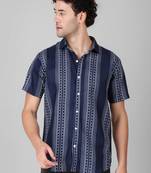 Multy colour pure classy looks designer printed linen blend shirt for men