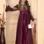 Heavy zari work wine colour graceful silk fabric partywear evening gown