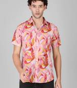 Multy colour pure classy looks designer printed linen blend shirt for men