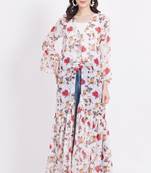 Georgette printed long shrug style with any type of dress by sufiza lifestyle