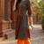 women olive cotton blend floral embroidered straight kurta