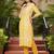 yellow viscose rayon abstract embroidered straight kurta