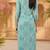 women blue viscose rayon abstract printed straight kurta