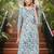 women beige silk blend ethnic motifs printed straight kurta