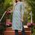 women beige silk blend ethnic motifs printed straight kurta