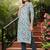 women beige silk blend ethnic motifs printed straight kurta