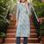 women beige silk blend ethnic motifs printed straight kurta