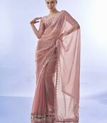 Heavy Designer Work Pink Burburry c Ethnic Partywear Saree