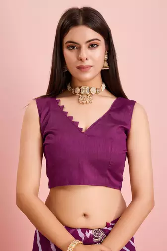 Purple Traditional Leheriya Print Ethnic Festive Wear Saree