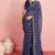 Blue Traditional Leheriya Print Ethnic Festive Wear Saree