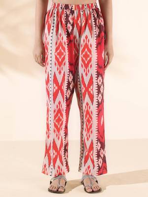 maroon cotton ikat flared co-ord set 4