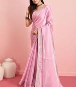 Pink Fancy Jimmy Choo c Classy Ethnic Girlish Saree