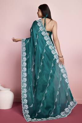 Smart And Designer Rama Jimmy Choo c Ethnic Trendy Saree 2