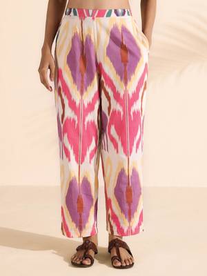 pink cotton ikat shirt co-ord set 4