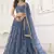 Light Blue Butterfly Net Embroidery Sequins Designer Lehenga