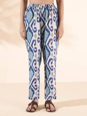 blue cotton ikat relaxed co-ord set 4
