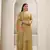Mustard colour chinon fabric bollywood style heavy sharara dress