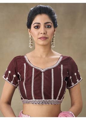 Pink Embellished Net Saree With Blouse Piece 4
